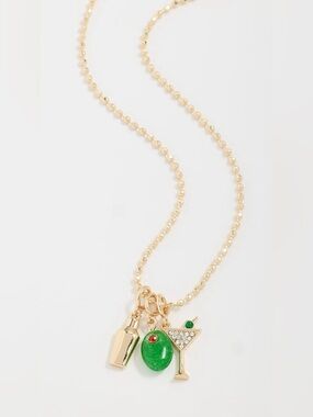 NWT Bauble Bar Martini Necklace